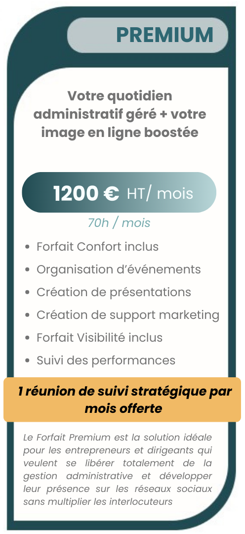 Tarif premium service gestion administrative